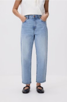 Reserved - Джинси mom fit з коротшою штанинoю - синій - 831IU-05J