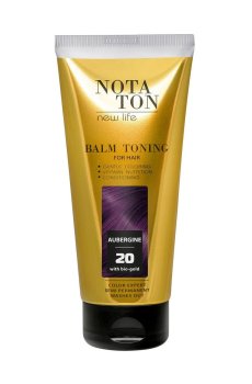 Тонирующий бальзам для волос Notaton New Life Balm Toning с био-золотом, 20 Баклажан, 150 мл