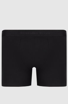 Черные трусы-боксеры с узором логотипа