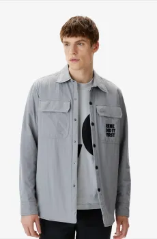 Мужская серая рубашка Серый 39 Lacoste CH0403P0Y