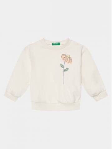 United Colors Of Benetton Світшот 3BC1G10E7 Écru Oversize United Colors Of Benetton Світшот 3BC1G10E7 Écru Oversize