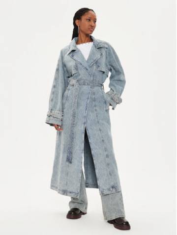 Gestuz Демісезонний плащ Gianna 10908895 Голубий Relaxed Fit Gestuz Демісезонний плащ Gianna 10908895 Голубий Relaxed Fit
