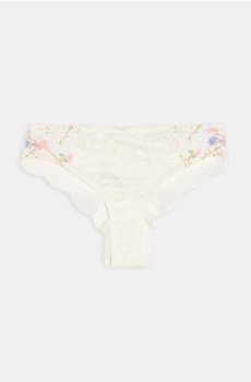 Труси-бразиліана з мереживом - кремовий