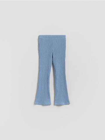 Reserved - Ребристі розкльошені штани - синій - 875FF-55X