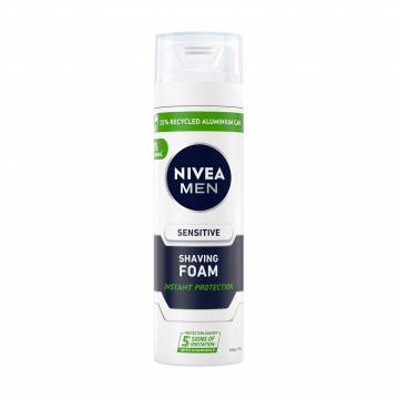 Успокаивающая мужская пена для бритья NIVEA MEN Shaving Foam Sensitive для чувствительной кожи, без спирта, 200 мл Успокаивающая мужская пена для бритья NIVEA MEN Shaving Foam Sensitive для чувствительной кожи, без спирта, 200 мл