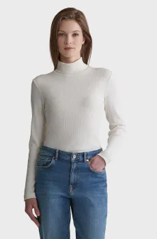 Женский белый гольф SLIM RIB Белый L Gant 4200764