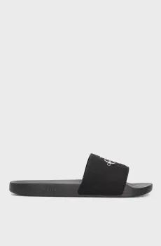 Мужские черные слайдеры SLIDE MONOGRAM Черный 45 Calvin Klein YM0YM01271