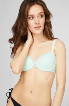Женский мятный бюстгальтер LGHT LINED BALCON Ментоловый 32B Calvin Klein 000QF6201E