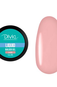 Гель для наращивания ногтей Divia Liquid Builder Gel GL06 Nude, 5 г