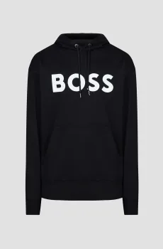 Мужское черное худи Черный S BOSS 50496661;001