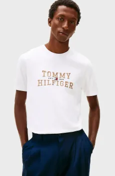 Мужская белая футболка ICON INTERLOCK TEE Белый M Tommy Hilfiger MW0MW42803