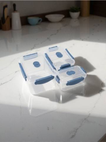 Контейнери для їжі з кришкою 3 pack - синій Контейнери для їжі з кришкою 3 pack - синій