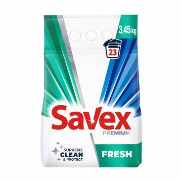 Стиральный порошок Savex Premium Fresh, 23 стирки, 3.45 кг Стиральный порошок Savex Premium Fresh, 23 стирки, 3.45 кг