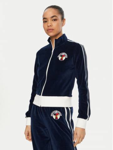 Tommy Jeans Світшот Velvet DW0DW20565 Cиній Slim Fit Tommy Jeans Світшот Velvet DW0DW20565 Cиній Slim Fit