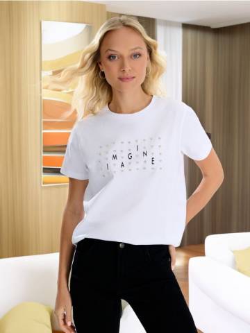 LADIES` T-SHIRT - білий LADIES` T-SHIRT - білий