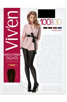 Колготки женские Viven petty Microfibre Tights 3D Multicolor, 100 DEN, черный шоколад, размер 3