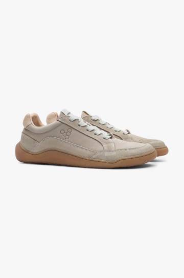 Кожаные кроссовки Vivobarefoot GOBI SNEAKER PREMIUM LEATHER цвет бежевый 203435 Кожаные кроссовки Vivobarefoot GOBI SNEAKER PREMIUM LEATHER цвет бежевый 203435
