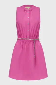 Женский розовый сарафан POPLIN SLVLS MINI DRESS Розовый M Michael Kors MS482EDF4C