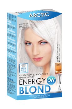 Осветитель для волос Energy Blond Arctic с флюидом с маслом льна