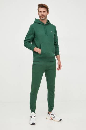Спортивные штаны Lacoste мужские цвет зелёный однотонные XH9624-132 Спортивные штаны Lacoste мужские цвет зелёный однотонные XH9624-132