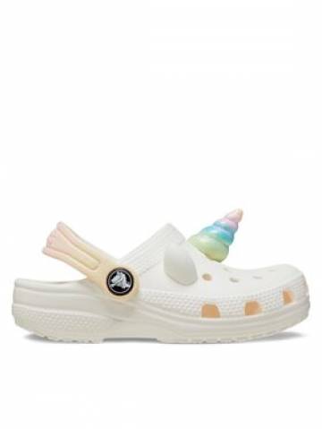 Crocs Шльопанці Classic Iam Rainbow Unicorn Clog T 209701 Білий Crocs Шльопанці Classic Iam Rainbow Unicorn Clog T 209701 Білий
