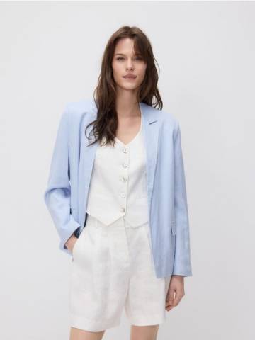 Reserved - LADIES` BLAZER - блідо-блакитний - 0989P-05X Reserved - LADIES` BLAZER - блідо-блакитний - 0989P-05X