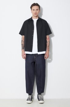 Хлопковая рубашка Neil Barrett Loose Double Layer Short Sleeve Shirt
