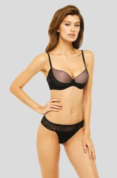 Женский черный бюстгальтер Черный 75B MARC&ANDRE W20-1015-RGM-LY