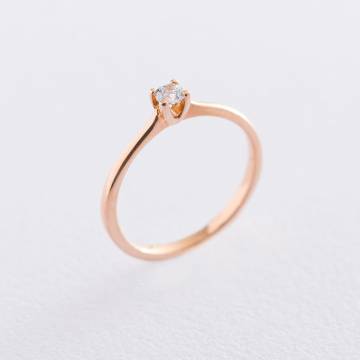 Золотое помолвочное кольцо (циркон Swarovski) к06224 Золотое помолвочное кольцо (циркон Swarovski) к06224
