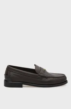 Мужские темно-коричневые кожаные лоферы TUMBLE LTH PENNY Коричневый 43 Tommy Hilfiger FM0FM05942