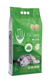 Бентонитовый наполнитель для кошачьего туалета VanCat Super Premium с ароматом алоэ вера, 5 кг