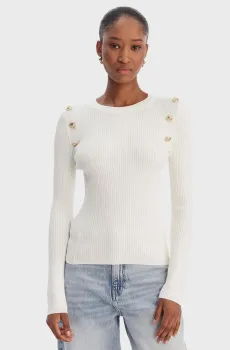 Женский белый джемпер Белый L Guess W6RR58.Z2YK2;G1O6