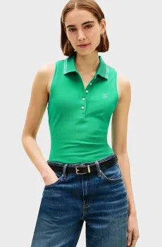 Женское зеленое поло Зеленый XS Tommy Hilfiger WW0WW49561