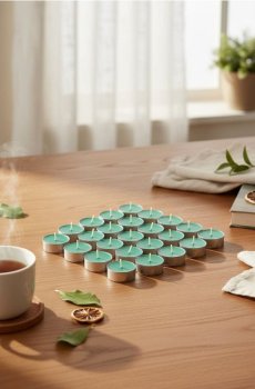 Безароматні чайні свічки 24 pack - зелений