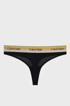 Женские черные трусики THONG Черный XS Calvin Klein LV00QF8875