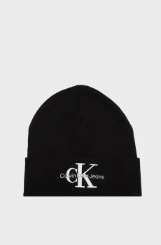 Мужская черная шапка MONOGRAM BEANIE Черный ONESIZE Calvin Klein K50K511160