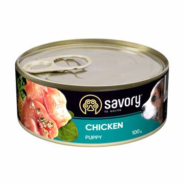 Влажный корм для щенков всех пород Savory To Excite Puppy с курицей, 100 г