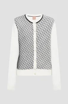 Женский белый шерстяной кардиган Белый XS BOSS 50496450;962