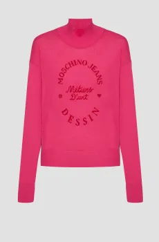 Женский розовый шерстяной гольф Розовый XS Moschino J0904.8700;2217