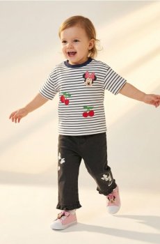 Бавовняна футболка з принтом Minnie Mouse - білий