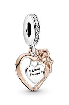 Намистина "Серце та троянда"