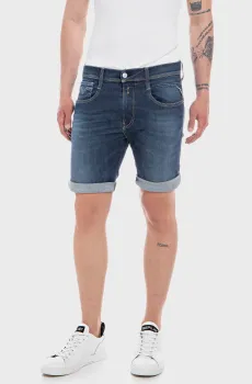 Мужские темно-синие джинсовые шорты NEW ANBASS Синий 33 Replay MA996N.000.661 Y72