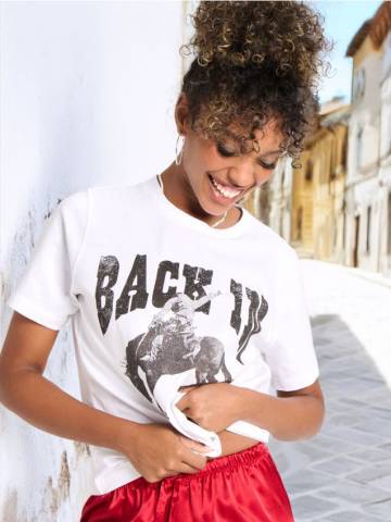 Футболка з принтом - білий Футболка з принтом - білий