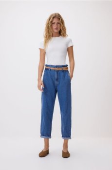 Reserved - Джинси paperbag - синій - 148IL-55J
