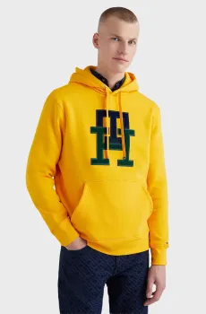 Мужское желтое худи ICON MONOGRAM Желтый S Tommy Hilfiger MW0MW29586