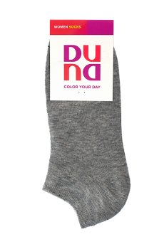 Носки женские Duna 307 укороченные, серые, размер 21-23