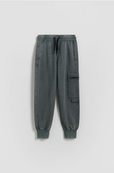 Reserved - Штани з вареним ефектом - пильно-зелений - 453HK-97X
