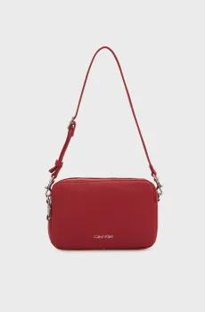 Женская красная сумка WEBBING 2X STRAP CAMERA Красный ONESIZE Calvin Klein LV04F3656G