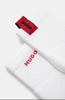 Хлопковые носки HUGO 2 шт 2P SH WOVEN LABEL CC