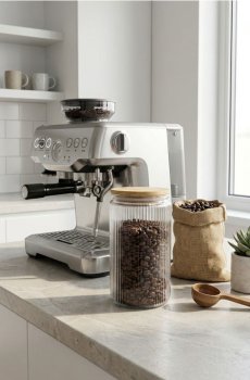 Скляний контейнер для їжі з бамбуковою кришкою - clear